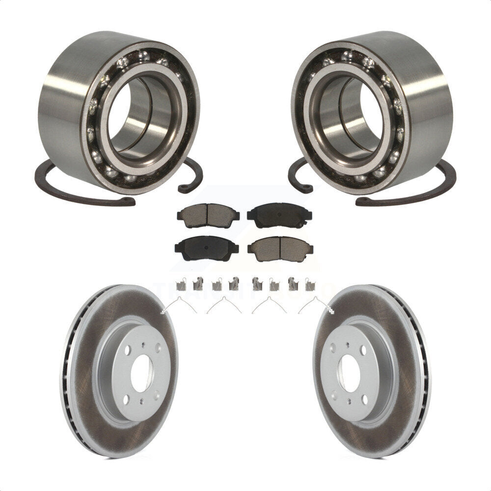 Kit de plaquettes de Rotor de frein à disque enduit de roulement de roue avant, pour Toyota Corolla Geo Priz