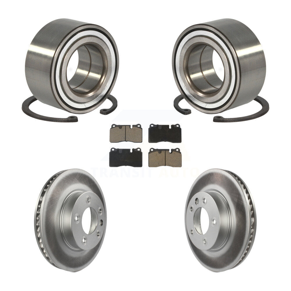 Kit de rotors et plaquettes de frein à disque enduits de roulement de roue avant pour Volkswagen Touare