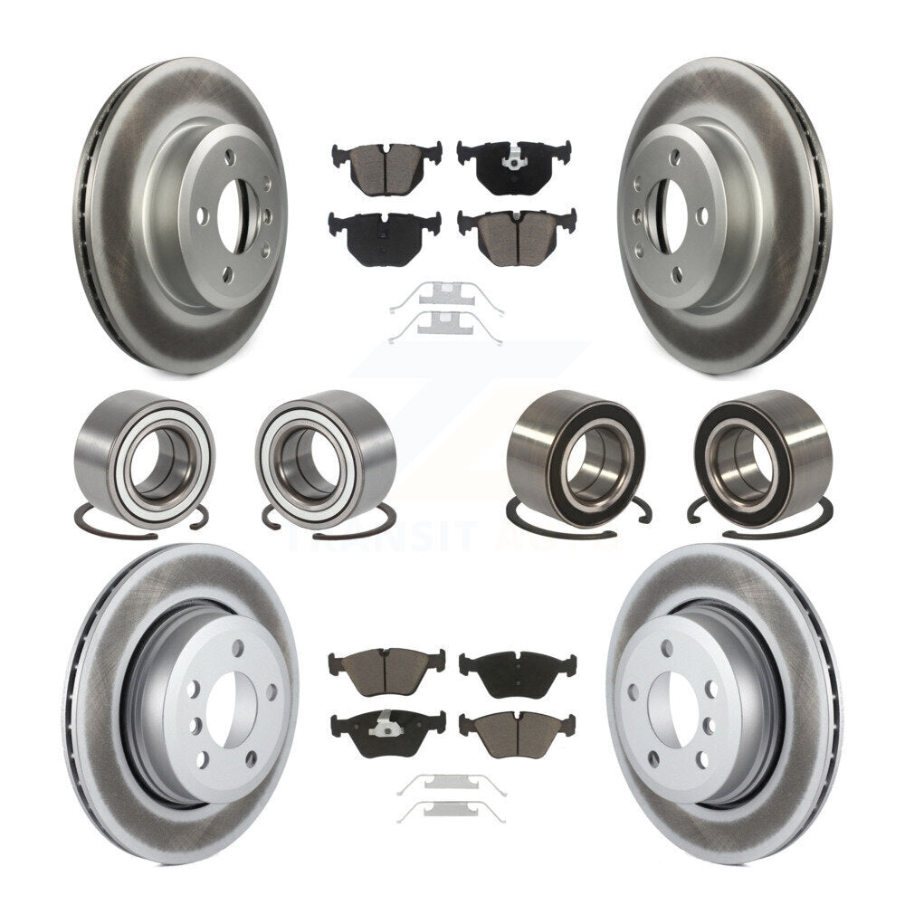 Kit de rotors et plaquettes de frein à disque revêtus de roulement avant et arrière (10 pièces) pour BMW X2 de 2004 à 2010