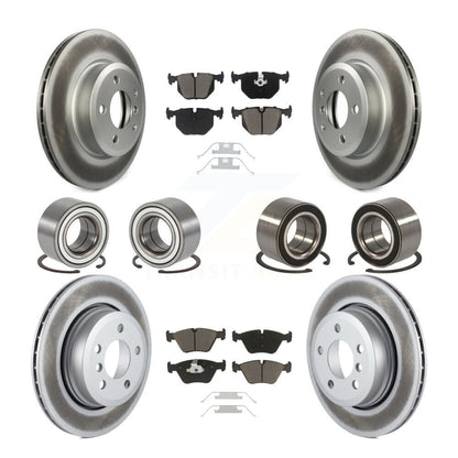 Kit de rotors et plaquettes de frein à disque revêtus de roulement avant et arrière (10 pièces) pour BMW X2 de 2004 à 2010