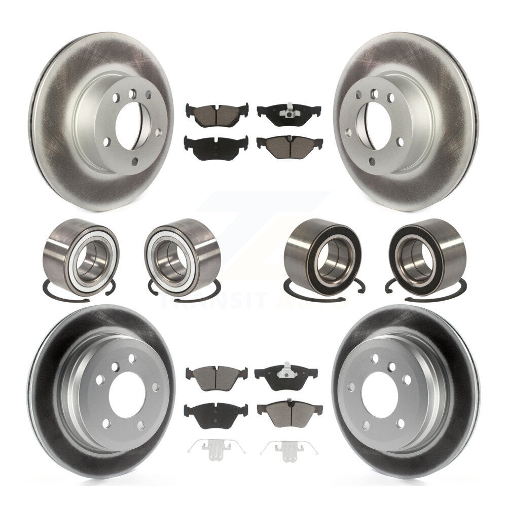 Kit de rotors et plaquettes de frein à disque revêtus de roulements avant et arrière (10 pièces) pour BMW 328xi