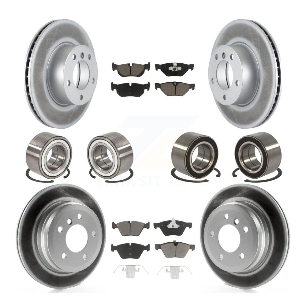Kit de rotors et plaquettes de frein à disque revêtus de roulement avant et arrière (10 pièces) pour BMW 328xi 325x