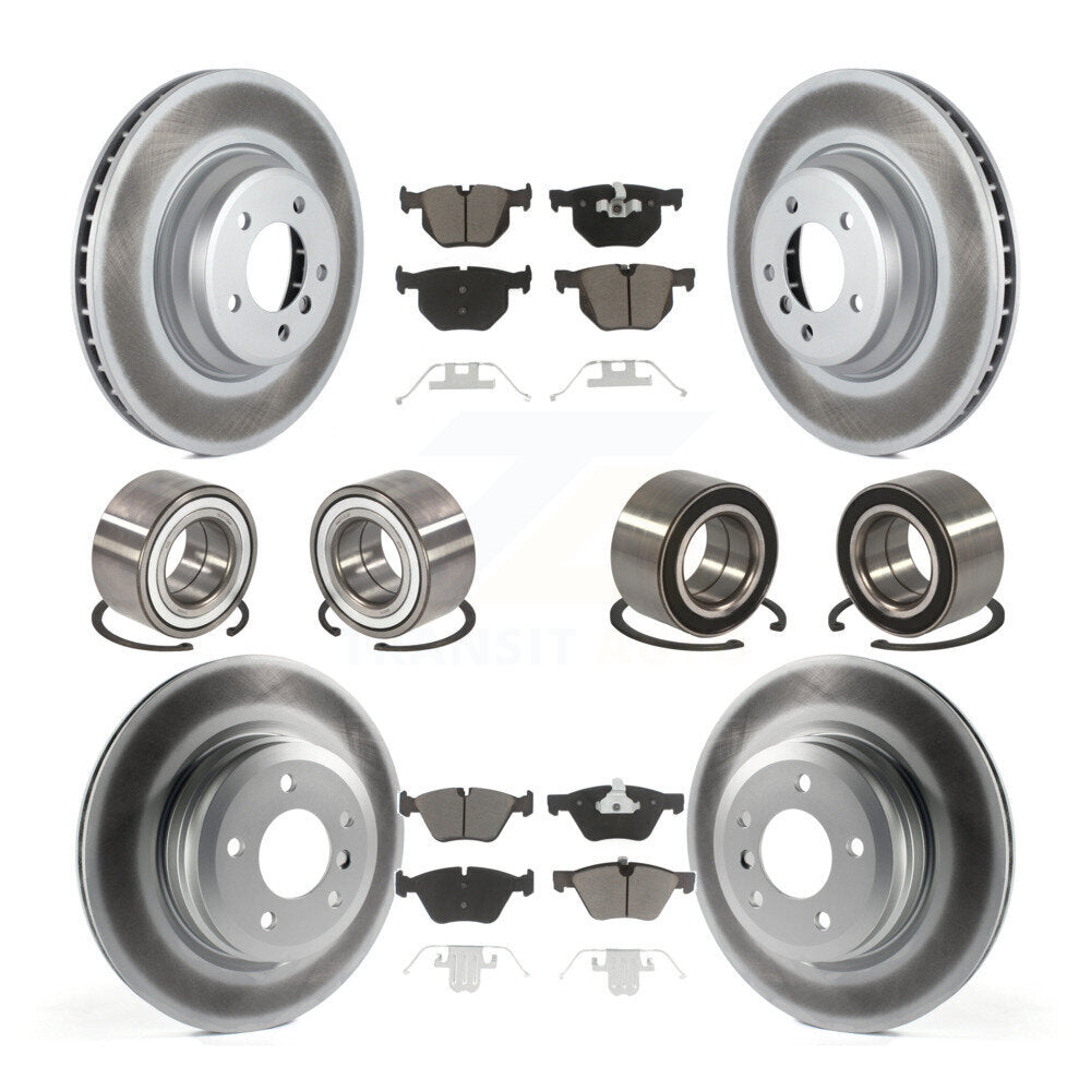 Kit de rotor et de plaquettes de frein à disque revêtus de roulement avant et arrière (10 pièces) pour BMW 335x 2007