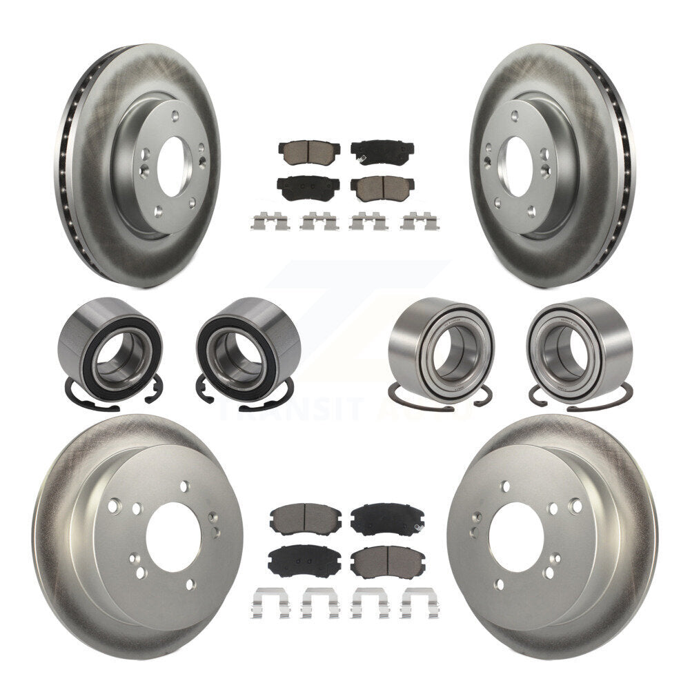 Kit de plaquettes de Rotor de frein à disque revêtu de roulement avant et arrière (10 pièces) pour Hyundai Tucson Ki