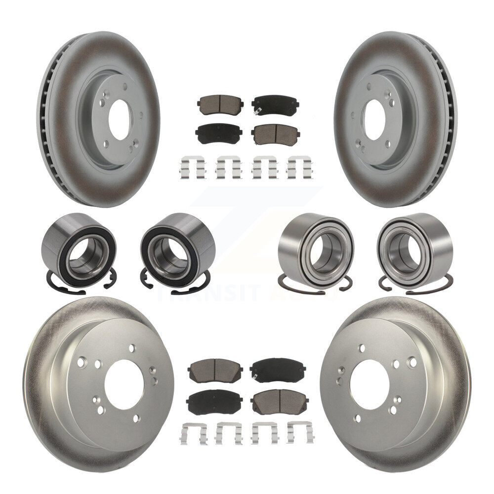 Kit de plaquettes de Rotor de frein à disque revêtu de roulement avant et arrière (10 pièces) pour Hyundai Tucson Ki