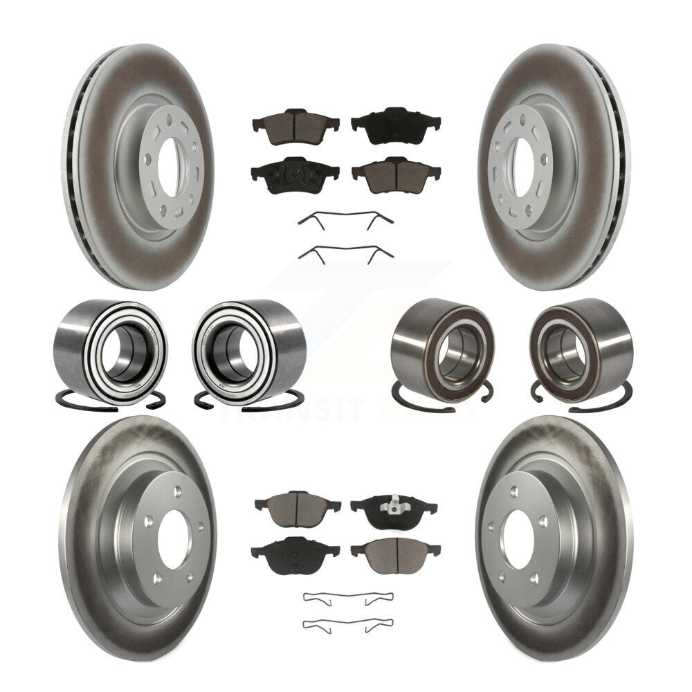 Kit de rotors et plaquettes de frein à roulement avant et arrière (10 pièces) pour Mazda 5 à 02 0 2006
