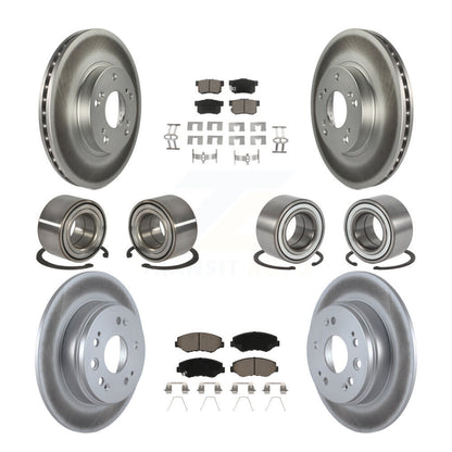 Kit de rotors et plaquettes de frein à disque revêtus de roulements avant et arrière (10 pièces) pour Honda CR-V
