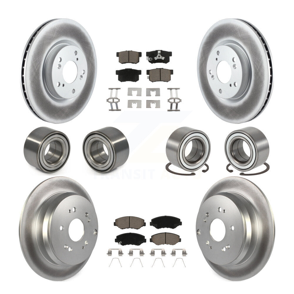 Kit de rotors et plaquettes de frein avec roulement avant et arrière (10 pièces) pour Honda CR-2005-2006