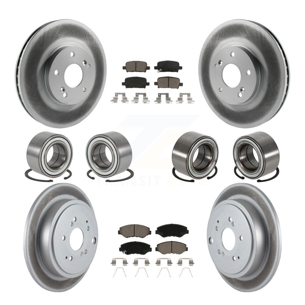 Kit de rotor et de plaquettes de frein avec roulement avant et arrière (10 pièces) pour Honda Pilo 2005-2008