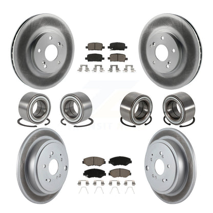 Kit de rotor et de plaquettes de frein avec roulement avant et arrière (10 pièces) pour Honda Pilo 2005-2008