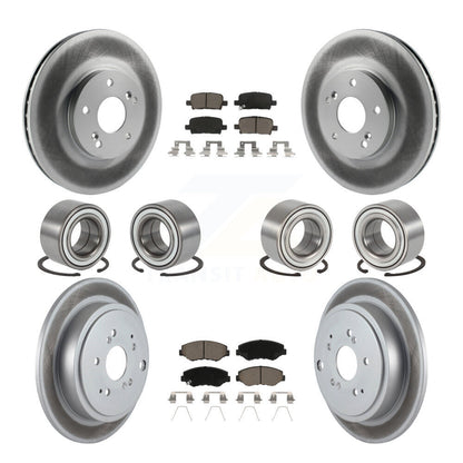 Kit de rotors et plaquettes de frein avec roulement avant et arrière (10 pièces) pour Honda Pilo 2003-2004