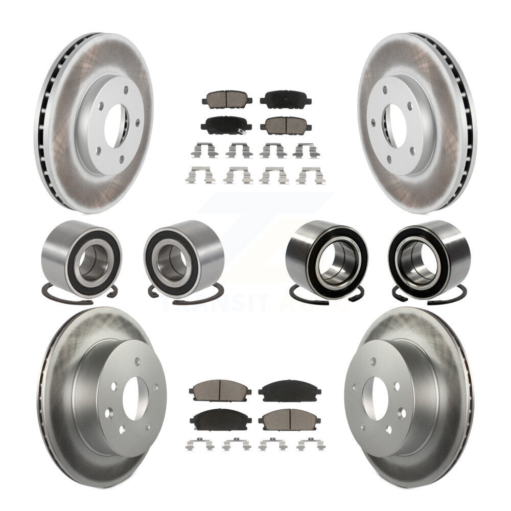 Kit de plaquettes de rotor de frein, roulement avant et arrière (10 pièces) pour Nissan X-Trail FW 05-06