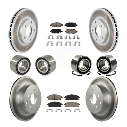 Kit de rotor et de plaquettes de frein à disque revêtus de roulement avant et arrière (10 pièces) pour Nissan x-trai
