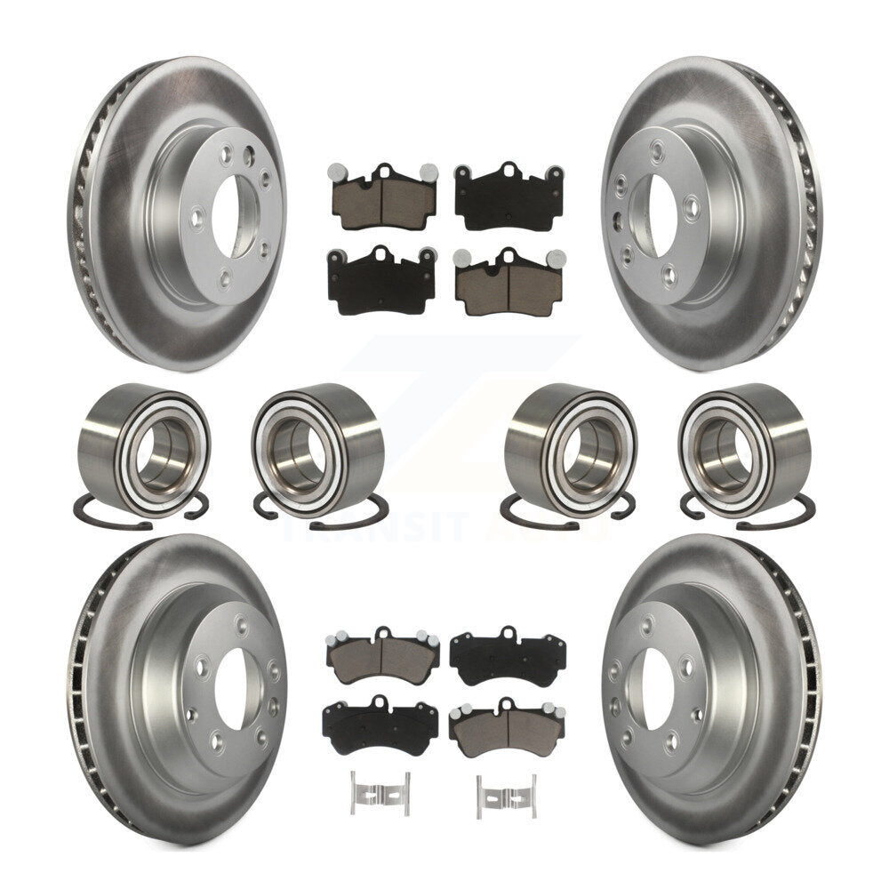 Kit de plaquettes de Rotor de frein à disque revêtu de roulement avant et arrière (10 pièces) pour Volkswagen Touare