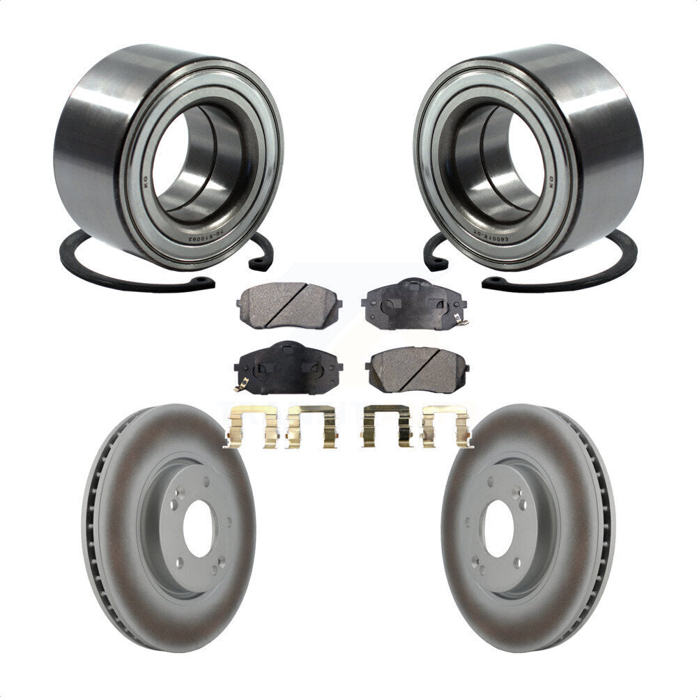 Kit de rotors et plaquettes de frein à disque revêtus de roulement de roue avant pour Kia Soul E 2015 – 2016
