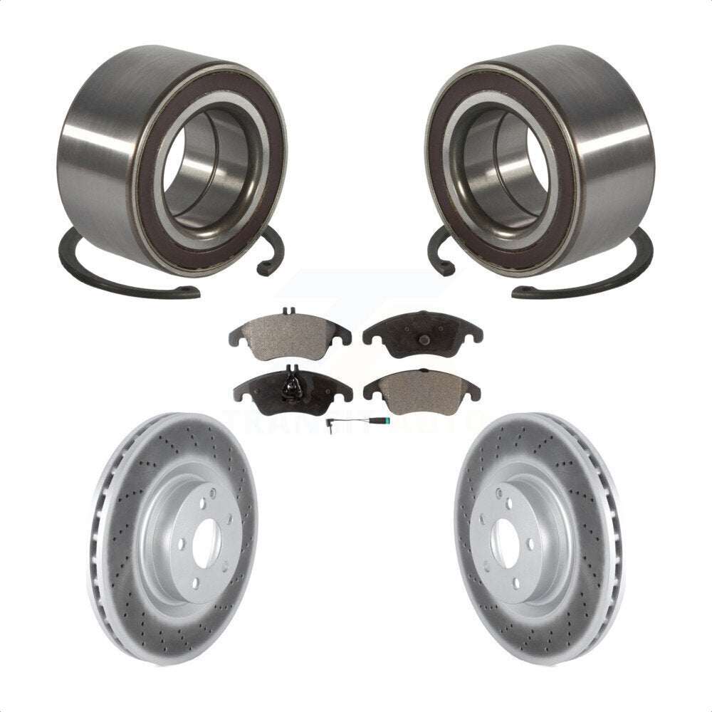 Kit de plaquettes de Rotor de frein à disque enduit de roulement de roue avant, pour Mercedes-Benz E400 E55