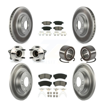 Kit de plaquettes de rotor de frein enduites de roulement de moyeu avant et arrière (10 pièces) pour Mazda 6 2.5 09-13