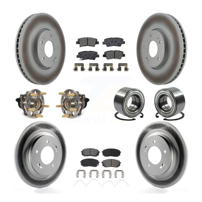Kit de plaquettes de rotor de frein, roulement de moyeu avant et arrière (10 pièces) pour Kia Soul E 2017 – 2019