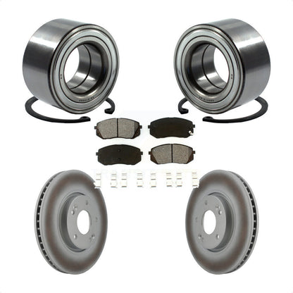 Kit de rotors et plaquettes de frein à disque revêtus de roulement de roue avant pour Kia Soul E 2015 – 2016