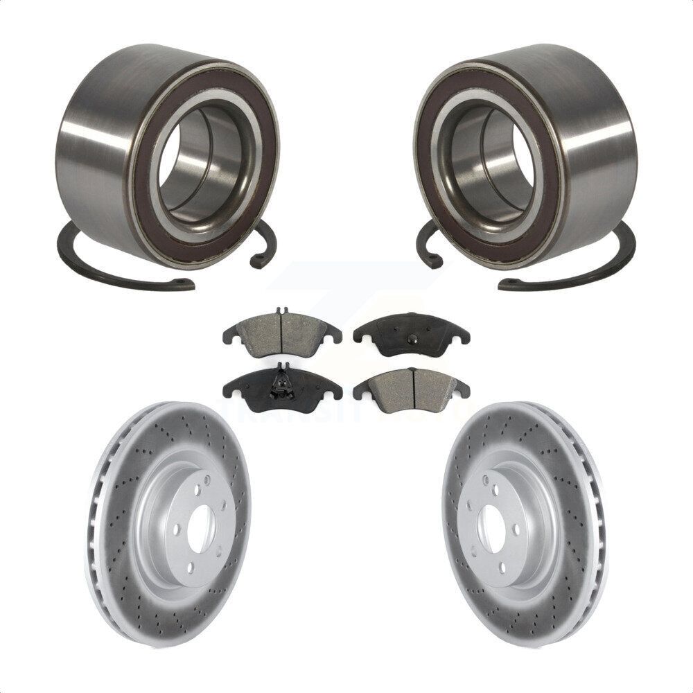 Kit de plaquettes de Rotor de frein à disque enduit de roulement de roue avant, pour Mercedes-Benz E400 E55