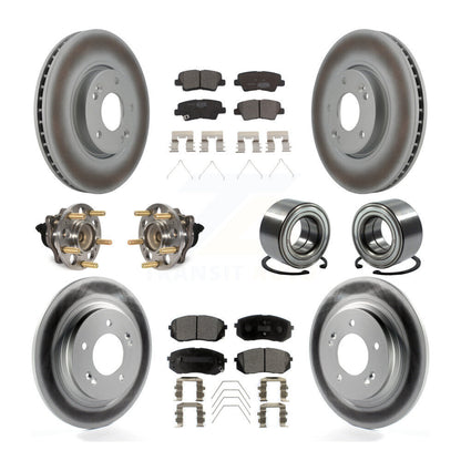 Kit de plaquettes de rotor de frein, roulement de moyeu avant et arrière (10 pièces) pour Kia Soul E 2017 – 2019