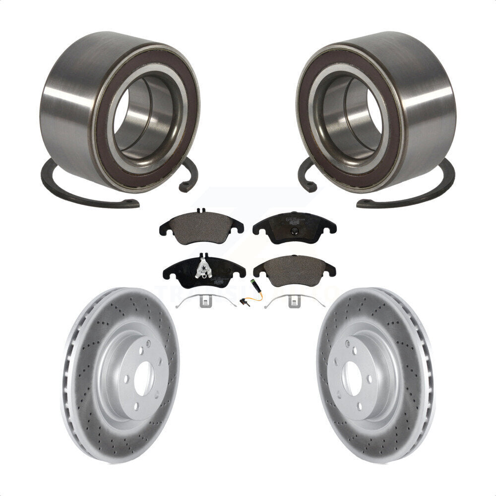 Kit de plaquettes de Rotor de frein à disque enduit de roulement de roue avant, pour Mercedes-Benz E400 E55