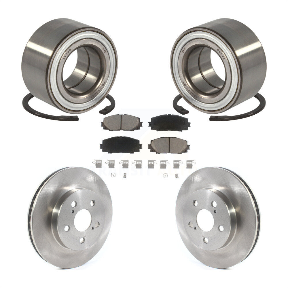 Kit de rotors et plaquettes de frein à disque, roulement de roue avant, pour Toyota Prius Prime awd-e