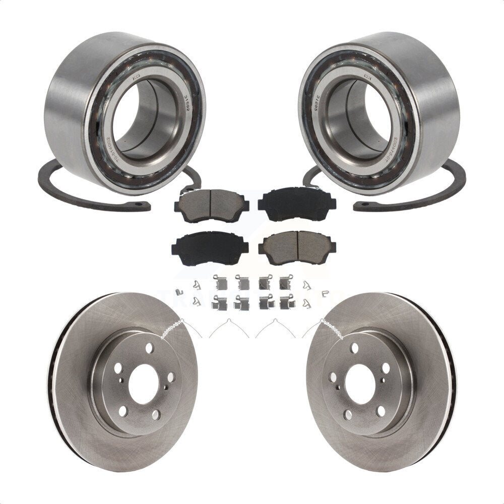 Kit de rotor de frein à disque et de plaquettes en céramique, roulement de roue avant, pour Toyota Celic 1998