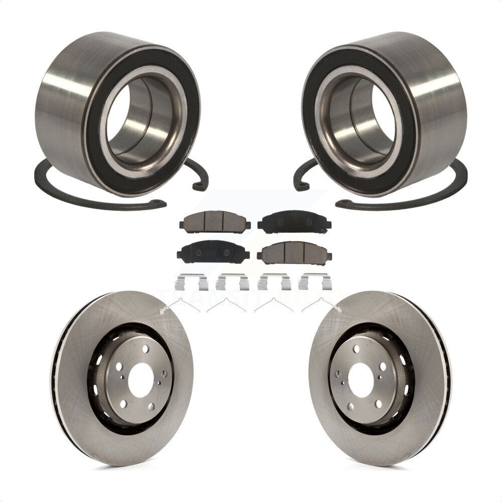 Kit de rotors et plaquettes de frein à disque, roulement de roue avant, pour Toyota Venza 2009 – 2016