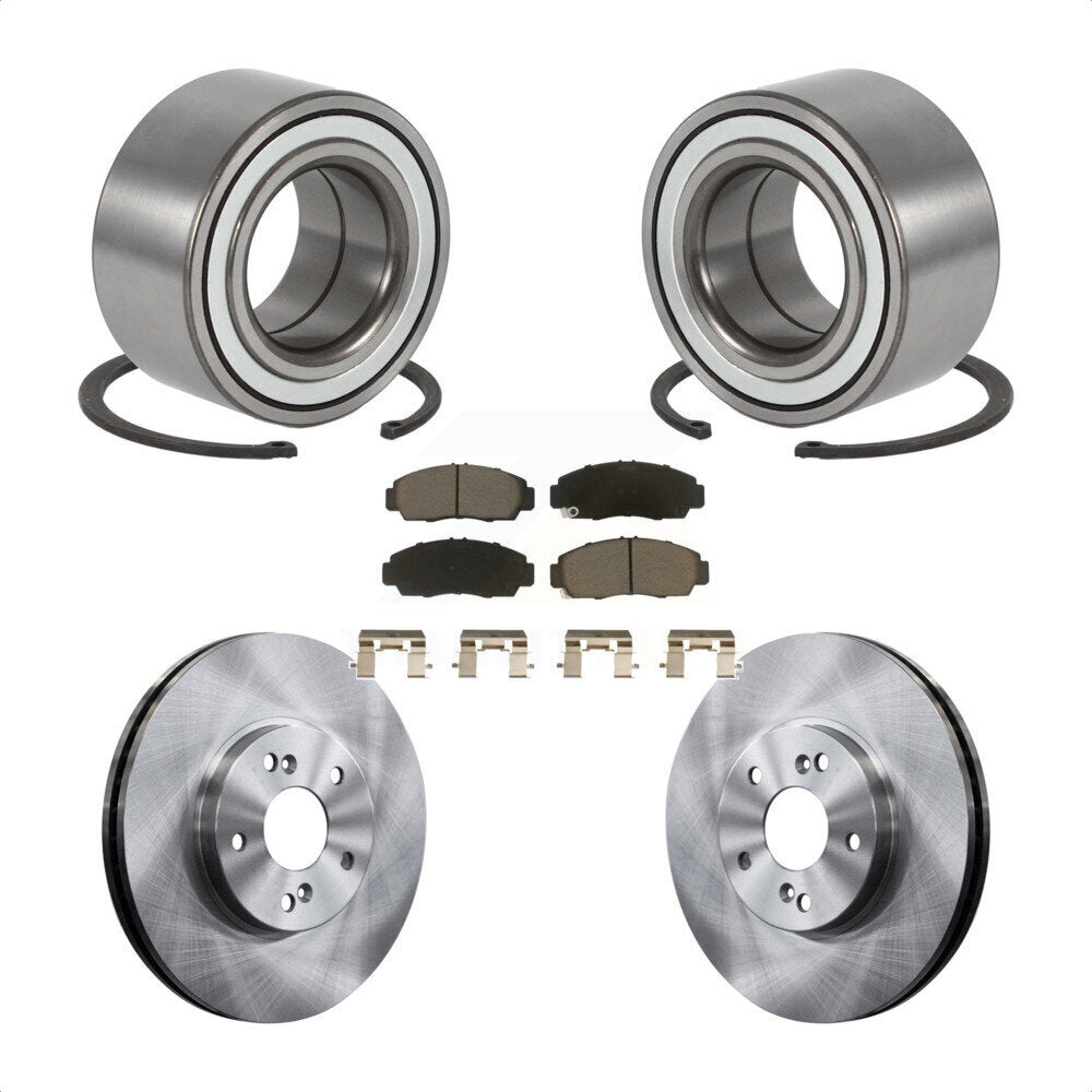 Kit de rotors de frein à disque et de plaquettes en céramique, roulement de roue avant, pour Acura TL CL