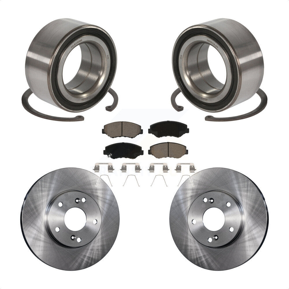 Kit de rotors de frein à disque et de plaquettes en céramique, roulement de roue avant, pour Honda Accord