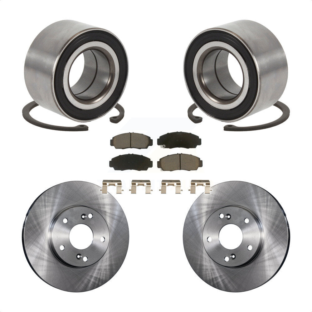 Kit de rotors de frein à disque et de plaquettes en céramique, roulement de roue avant, pour Honda Accord