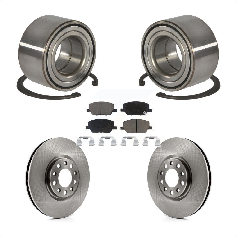 Kit de rotor de frein à disque et de plaquettes en céramique, roulement de roue avant, pour Fiat 500 2016 – 2018