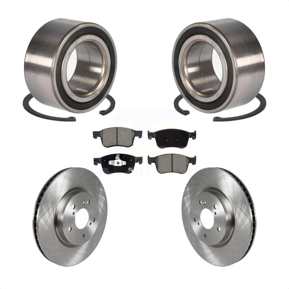 Kit de rotors de frein à disque et de plaquettes en céramique, roulement de roue avant, pour Honda Accord