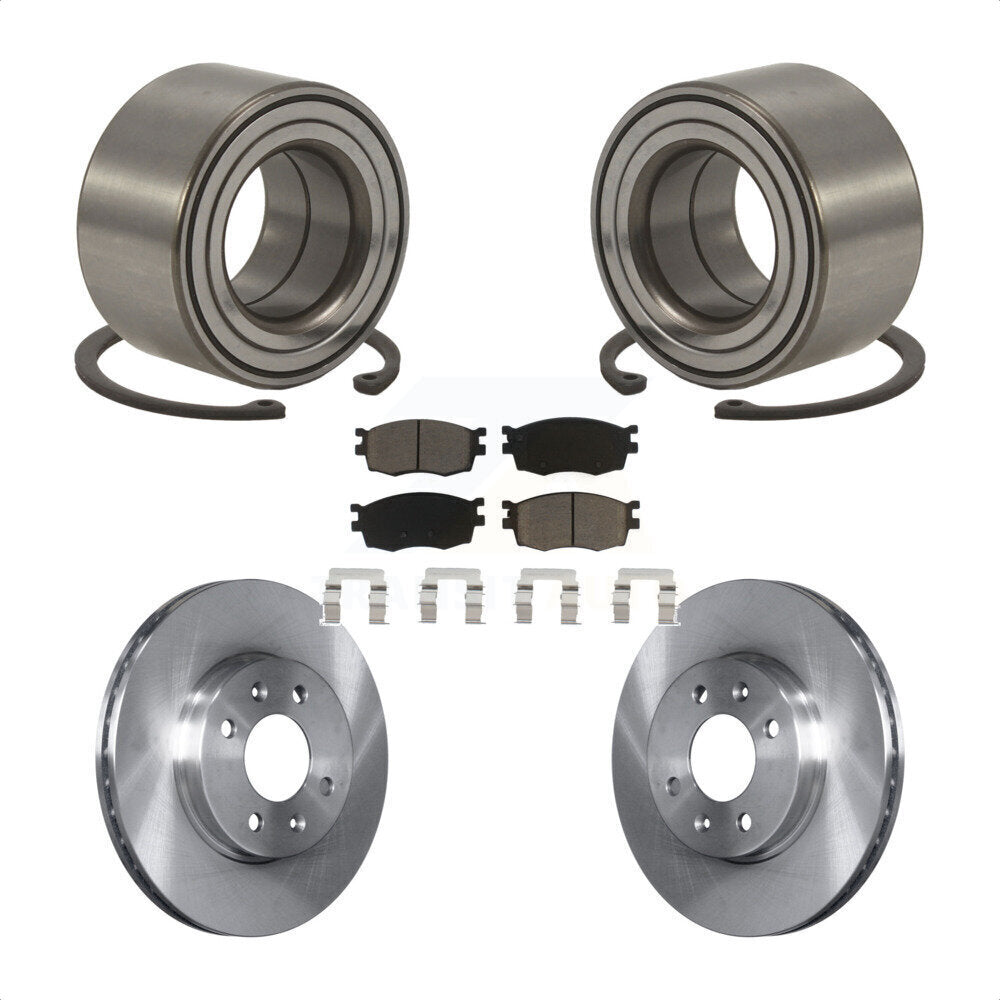 Kit de Rotor et de plaquettes de frein à disque, roulement de roue avant, pour Hyundai Accent Kia Rio Rio