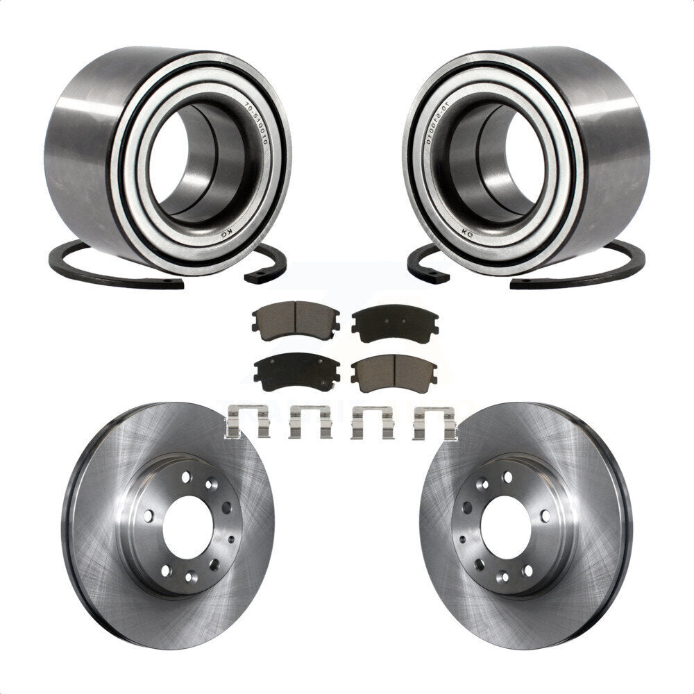 Kit de rotors de frein à disque et de plaquettes en céramique, roulement de roue avant, pour Mazda 2003 – 2005