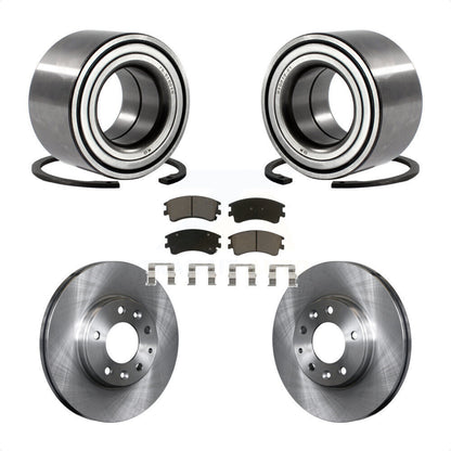 Kit de rotors de frein à disque et de plaquettes en céramique, roulement de roue avant, pour Mazda 2003 – 2005