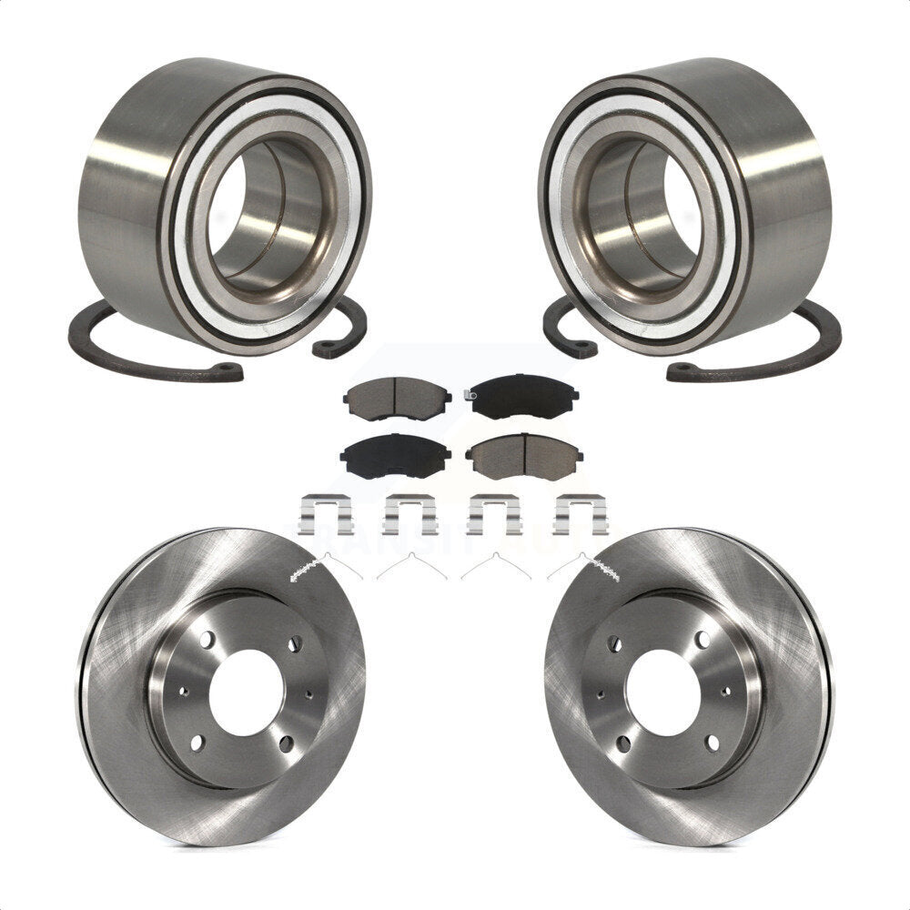 Kit de rotors de frein à disque et de plaquettes en céramique, roulement de roue avant, pour Hyundai Elantra