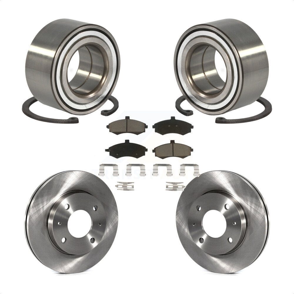 Kit de rotors de frein à disque et de plaquettes en céramique, roulement de roue avant, pour Hyundai Elantra