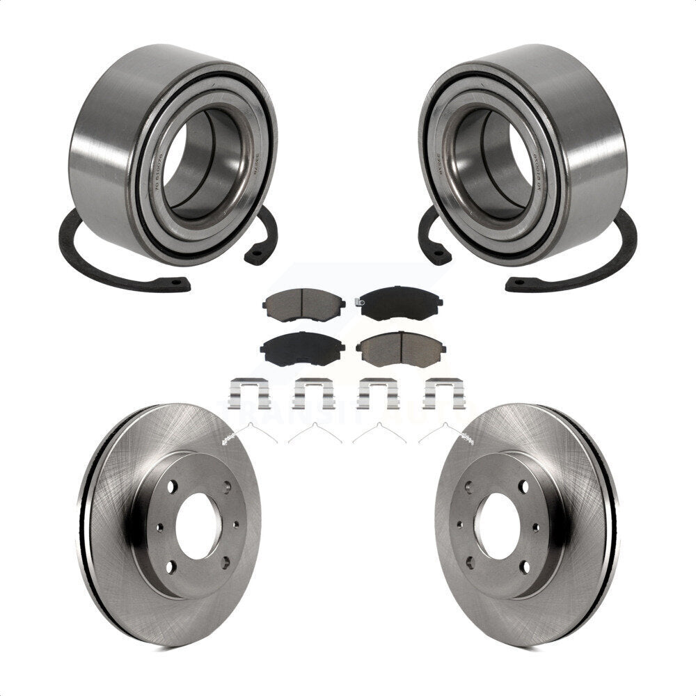Kit de rotors et plaquettes de frein à disque de roulement de roue avant pour Hyundai Sonata 1999-2000