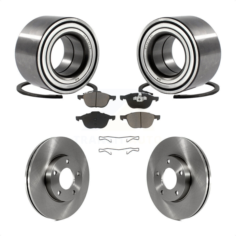 Kit de rotors de frein à disque et de plaquettes en céramique, roulement de roue avant, pour Mazda 3