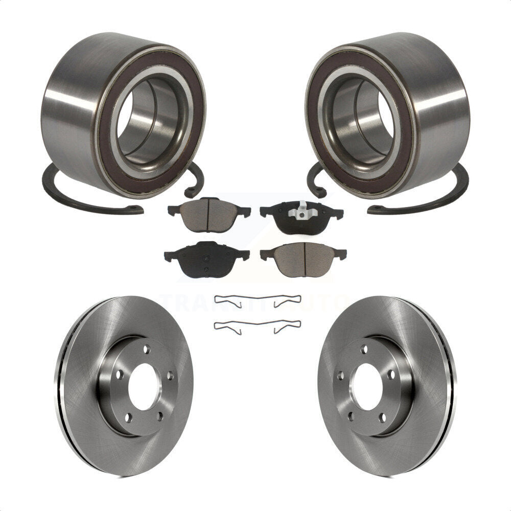 Kit de rotors de frein à disque et de plaquettes en céramique, roulement de roue avant, pour Mazda 3 Sport