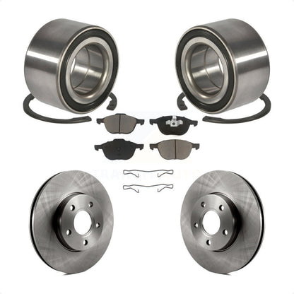 Kit de rotors de frein à disque et de plaquettes en céramique, roulement de roue avant, pour Ford Focus c-max