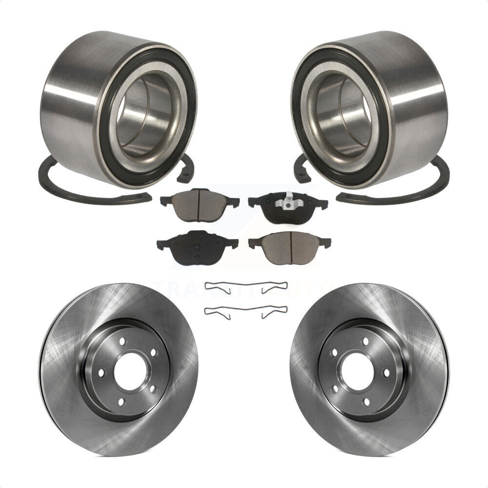 Kit de rotors de frein à disque et de plaquettes en céramique, roulement de roue avant, pour Ford Escape c-ma