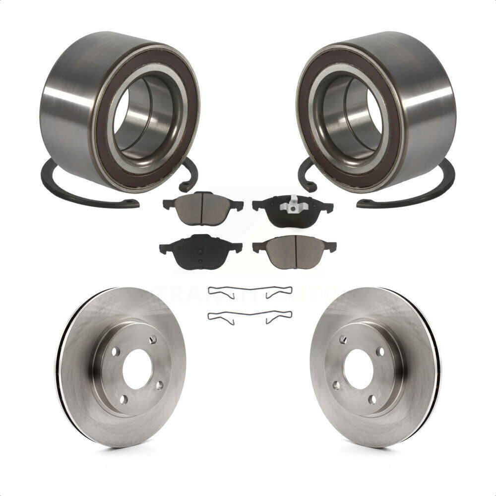 Kit de rotor et de plaquettes de frein à disque, roulement de roue avant, pour Ford Focus 2004 à partir de 04 05