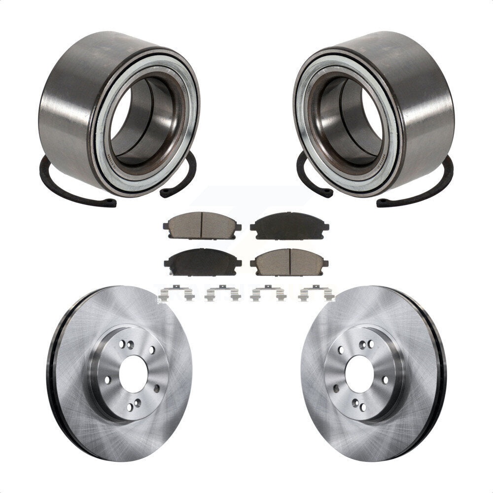 Kit de rotor de frein à disque et de plaquettes en céramique, roulement de roue avant, pour Acura MD 2003 – 2006