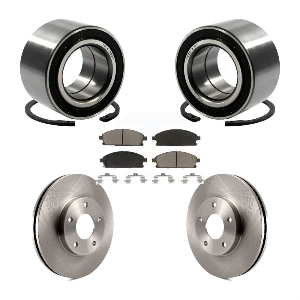 Kit de rotors et plaquettes de frein à disque de roulement de roue avant pour Nissan X-Trail 2005-2006