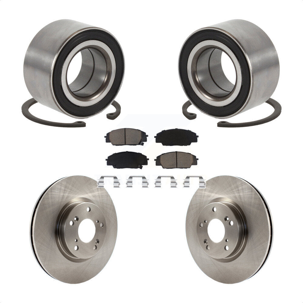 Kit de Rotors et plaquettes de frein à disque, roulement de roue avant, pour Honda Civic Acura CSX