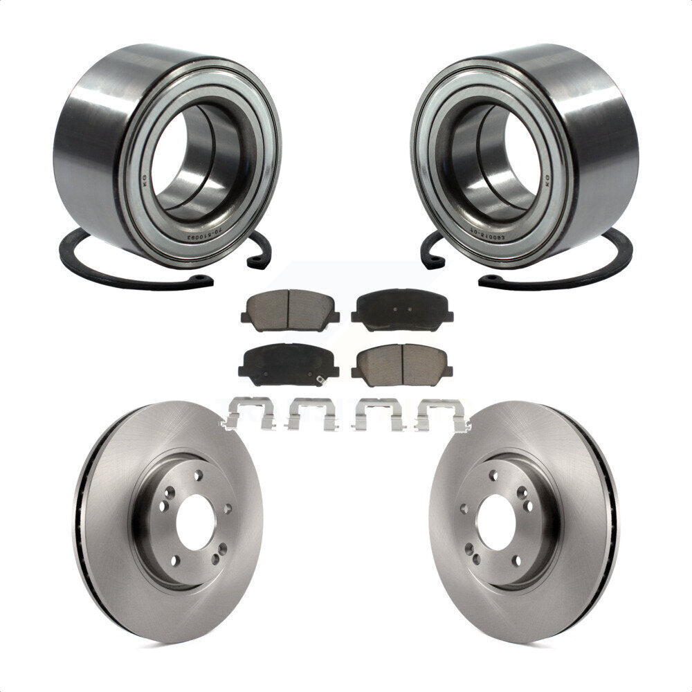Kit de Rotors et plaquettes de frein à disque, roulement de roue avant, pour Kia Forte Forte5 koup