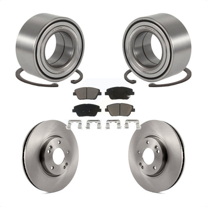Front Wheel Bearing Disc Brake Rotors And Pads Kit For Hyundai Sonata Kia Optim